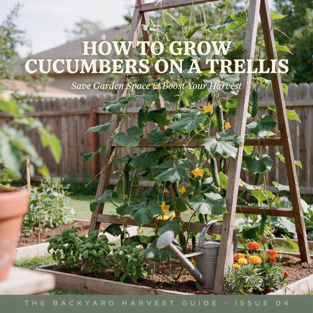 How to Grow Cucumbers on a Trellis to Save Garden Space