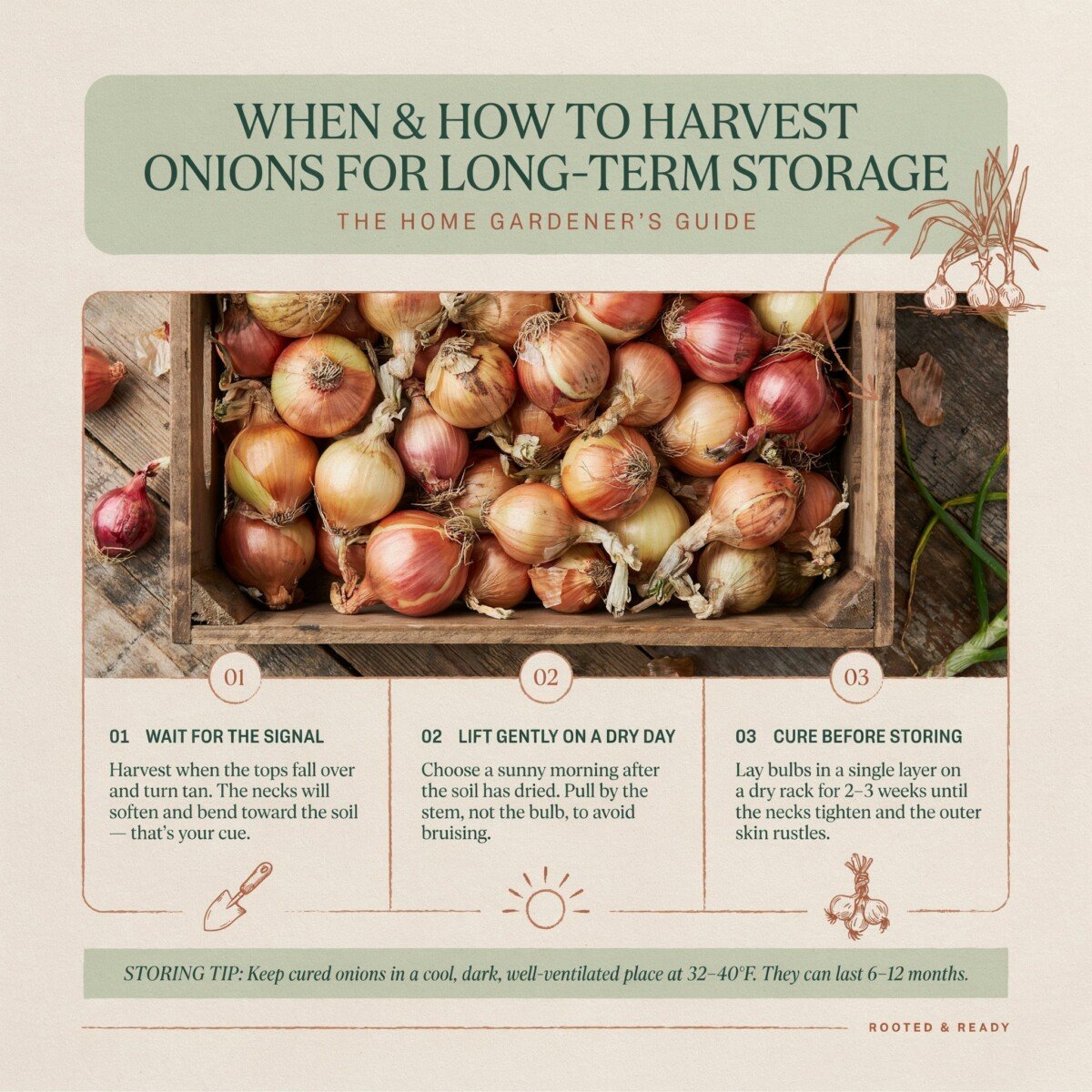 When and How to Harvest Onions for Long-Term Storage